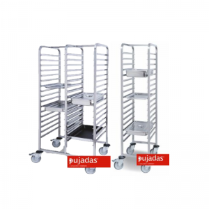 Pujadas Stainless Steel Gastronorm Bakery Trolley For GN1/1 Pans P80XX0